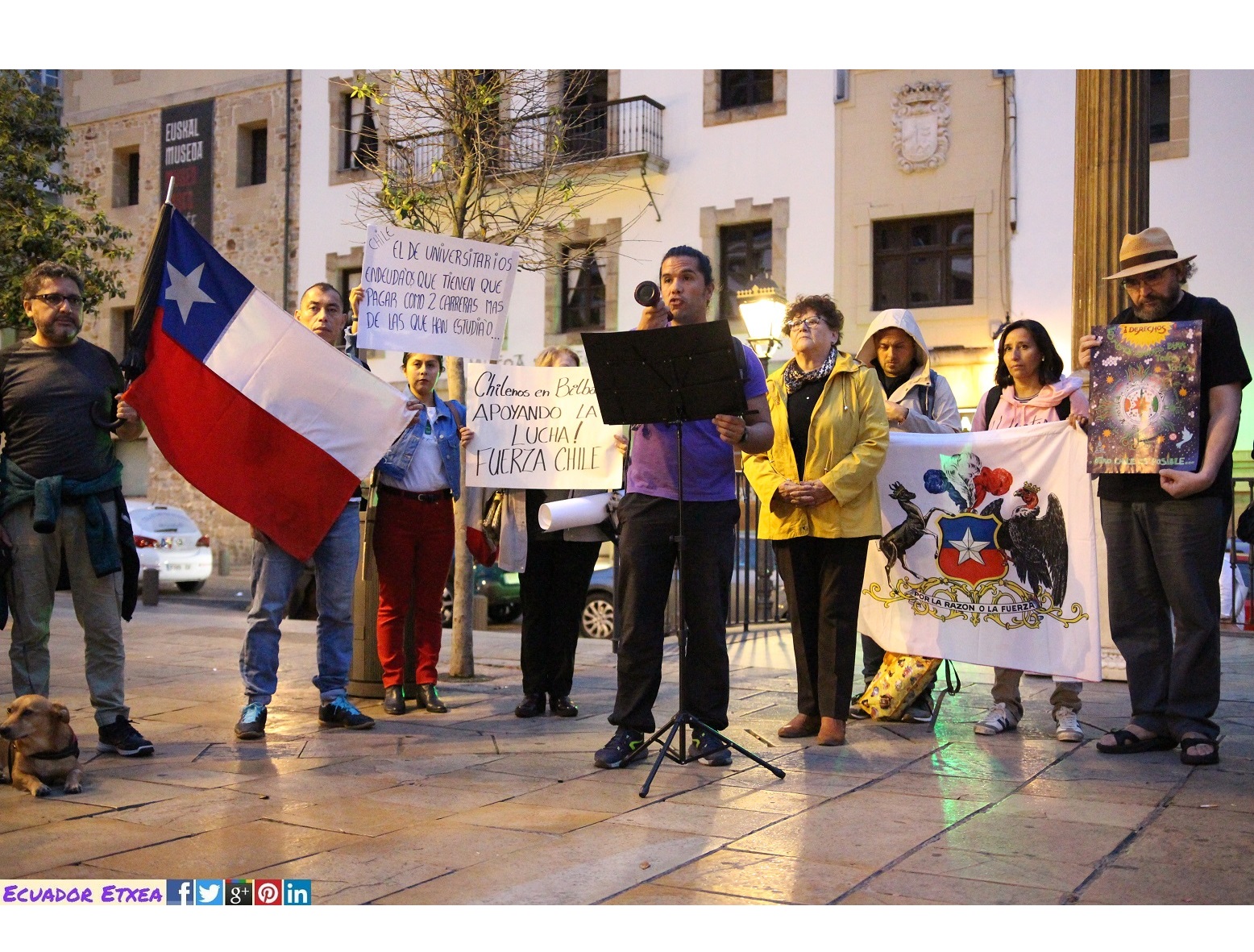 chile-protestas-bilbao-sebastián-piñera