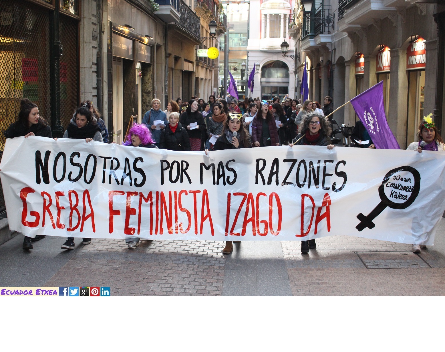 feminista-bilbao-vasco-huelga-general-30-enero-trabajo-pensiones-vida-digna