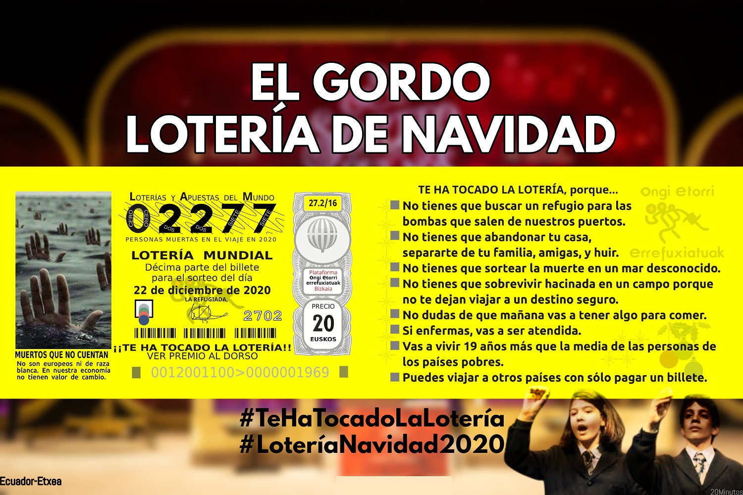 gordo-lotería-navidad-2020-nacional-02277-muertos-refugiados-migrantes-mediterráneo-ongietorri-vasco-bilbao-décimo