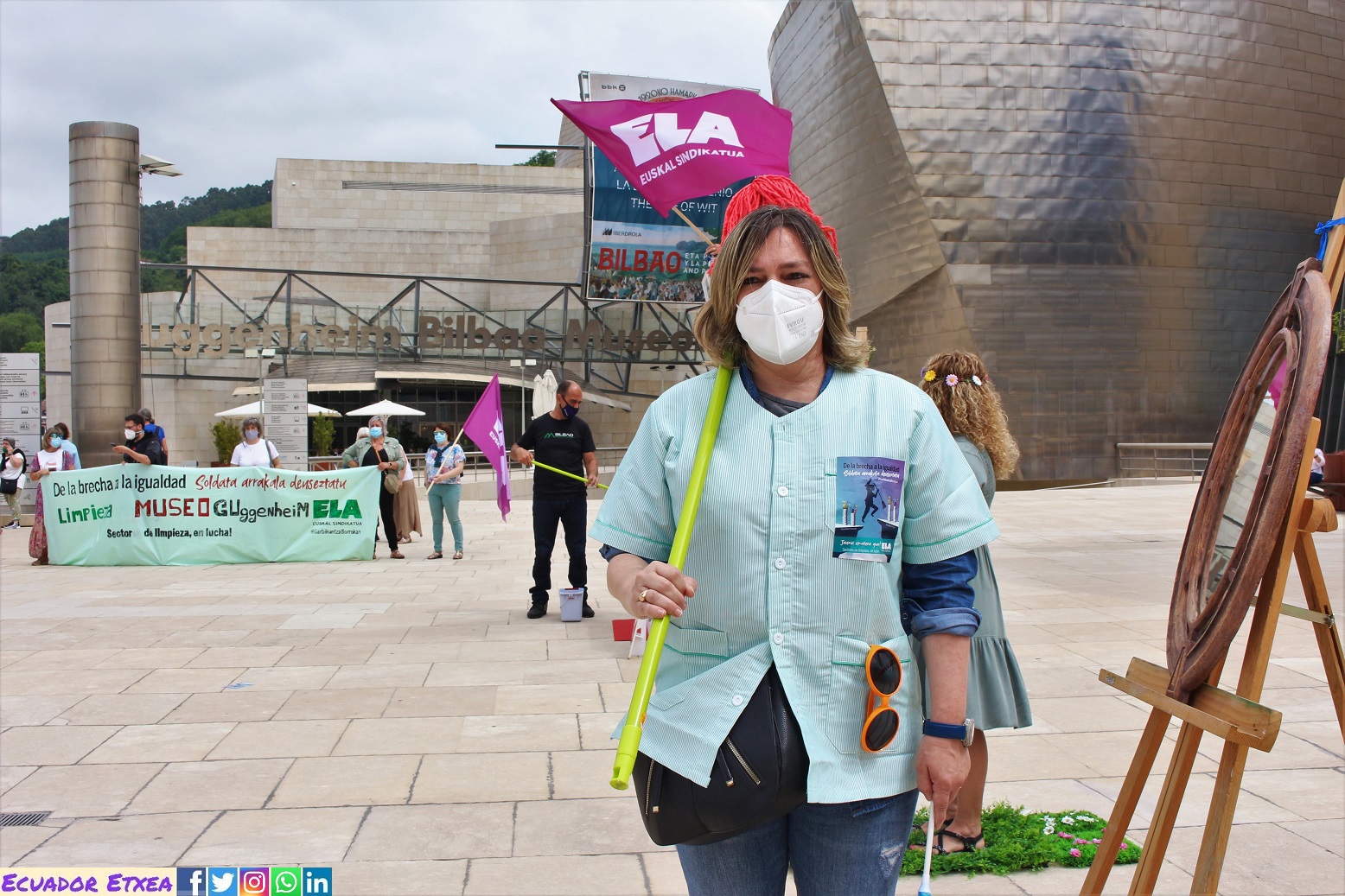 Limpiadoras-museo-Guggenheim-Bilbao-huelga-Arte-precariedad-dinero-público-ferrovial-servicios-brecha-salarial-mujeres-gobierno-vasco-diputación-ayuntamiento