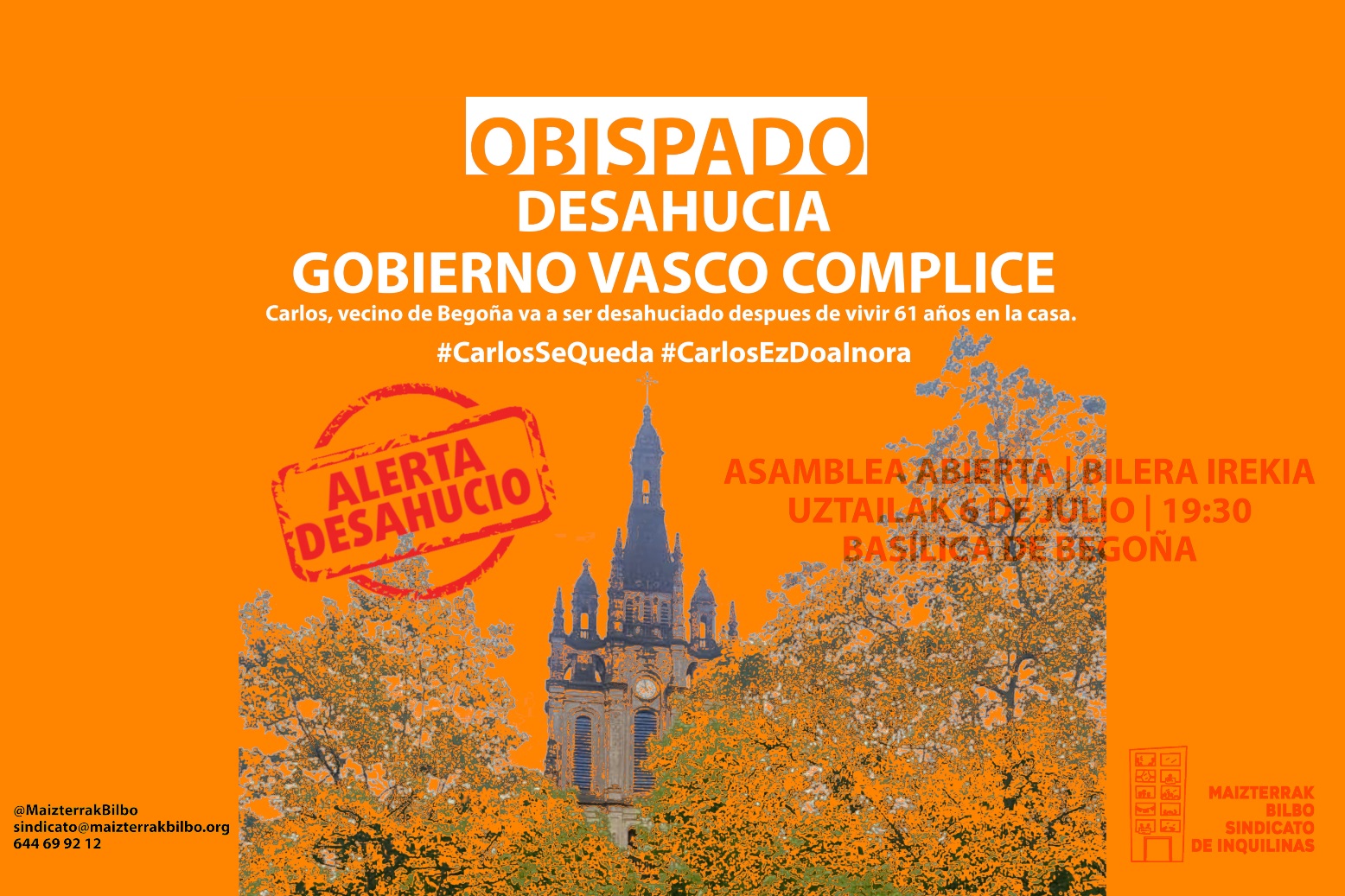 desahucio-bilbao-obispado-pensionista-casa-vivienda-calle-sindicato-inquilinas-maizterrak-begoña-iglesia-gobierno-vasco