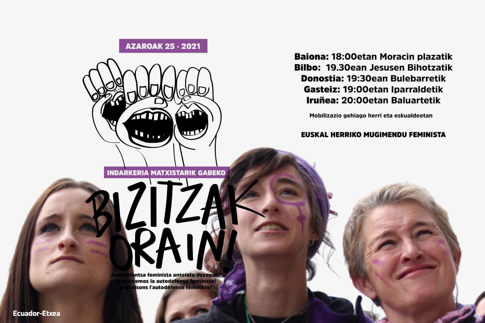 25N-feminista-bilbao-vasco-manifestación-noviembre-día-internacional-violencia-mujeres-machista-euskal-mugimendu