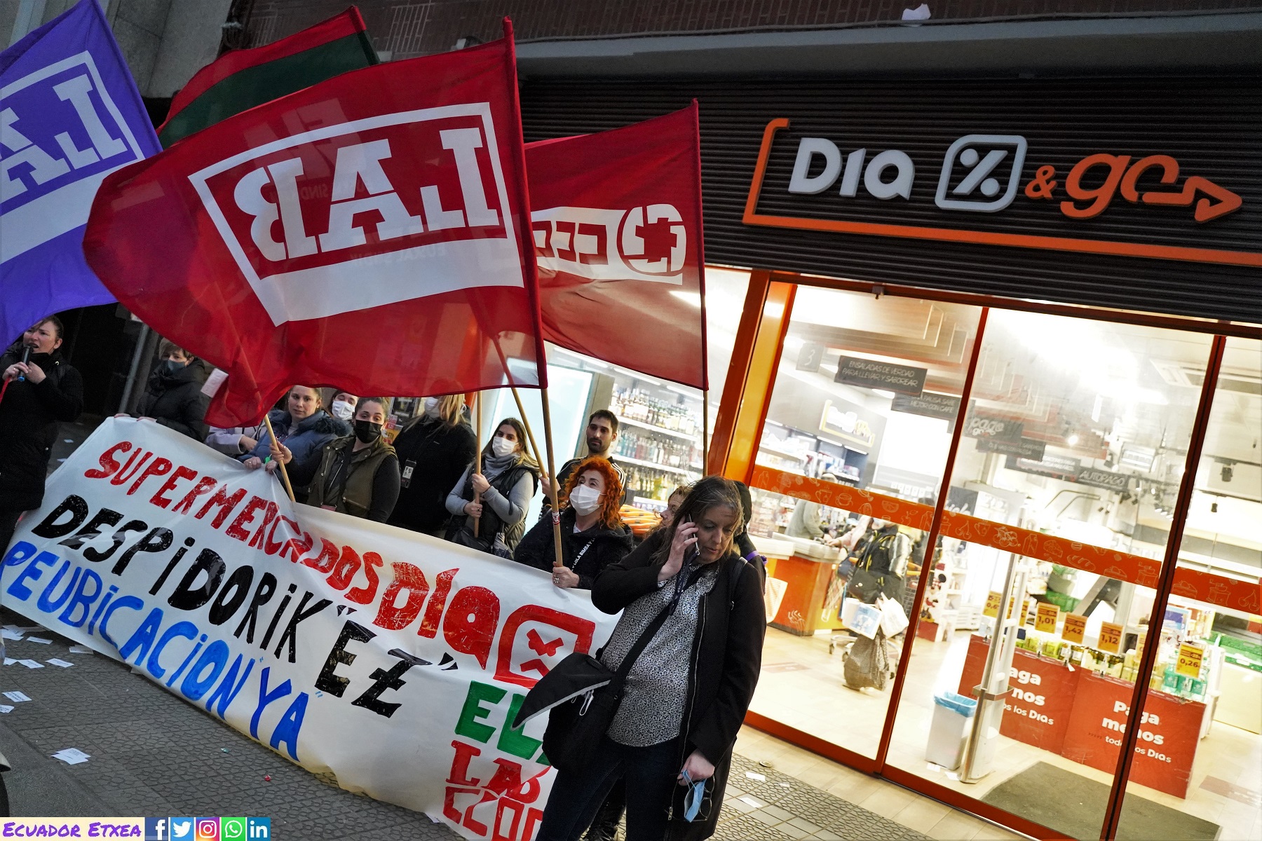 Supermercados-DIA-huelga-ERE-despidos-tienda-poza-bilbao-ELA-LAB-CCOO