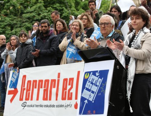 El 27 de mayo, Bilbao se movilizará en una cadena humana contra la guerra