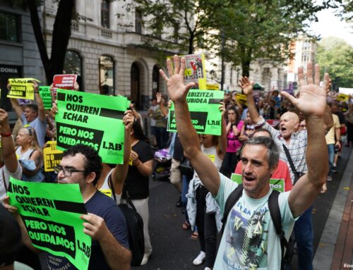 LAB acusa al PNV de ponerse del lado de los rentistas y llena Bilbao contra el negocio de la vivienda